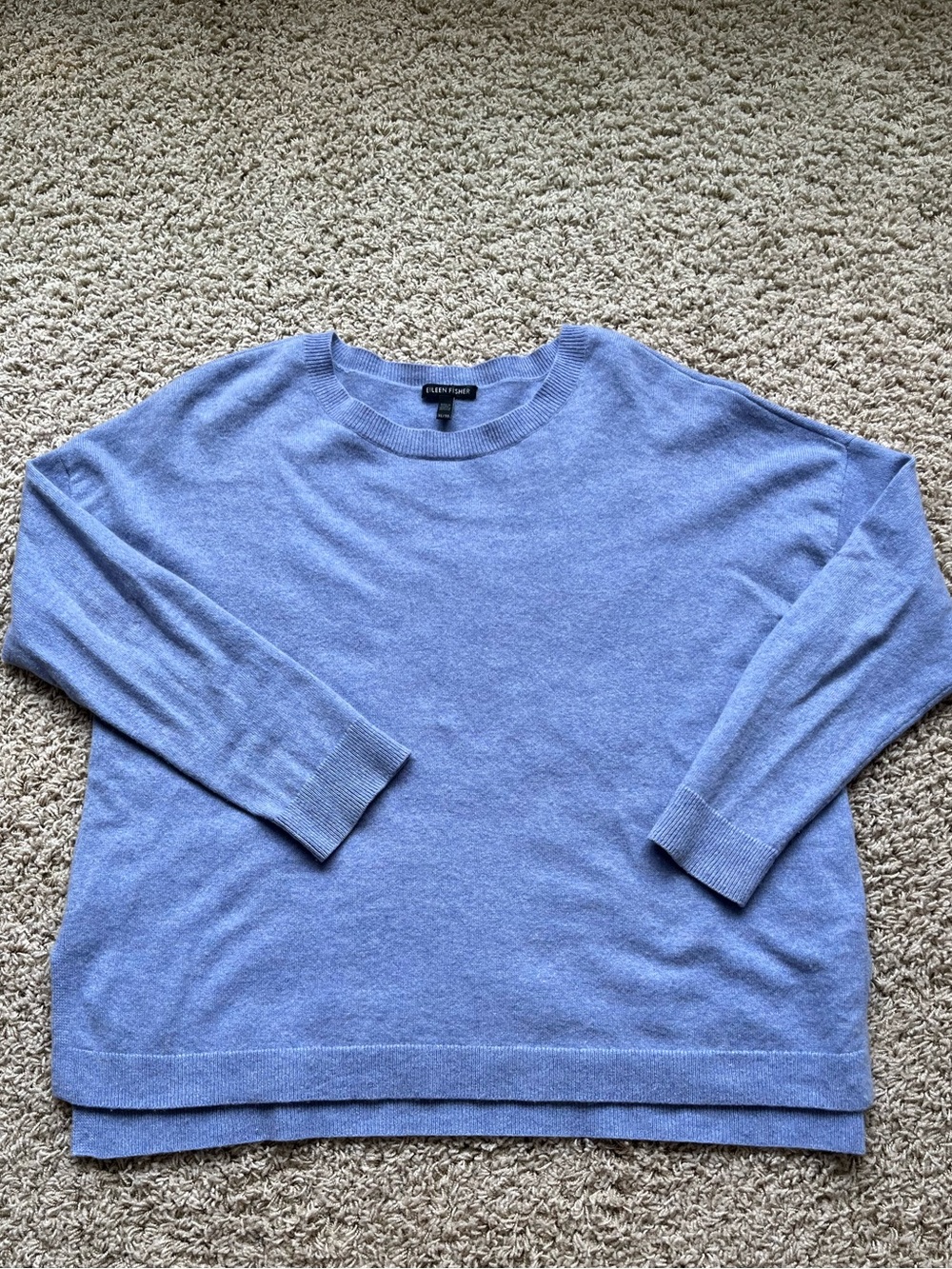 Periwinkle Eileen Fisher cashmere sweater